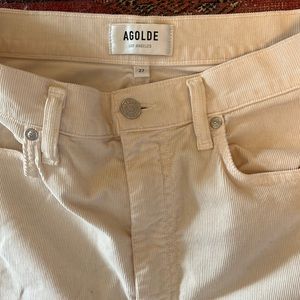Agolde Cream corduroy pants size 27